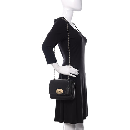 Mulberry Glossy Goatskin Small Lily Flap Black 2 of 9
