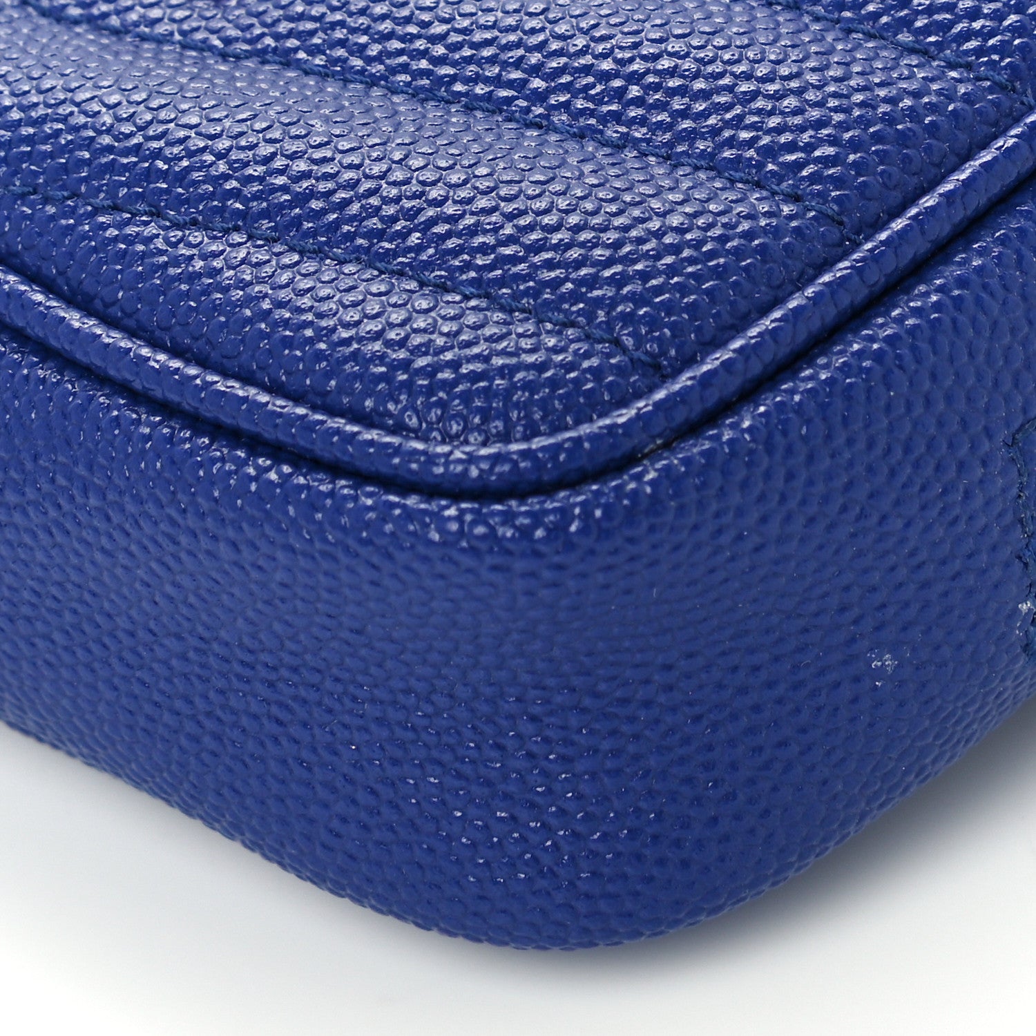 Saint Laurent Grain De Poudre Matelasse Monogram Baby Lou Camera Bag Sapphire Blue 10 of 10