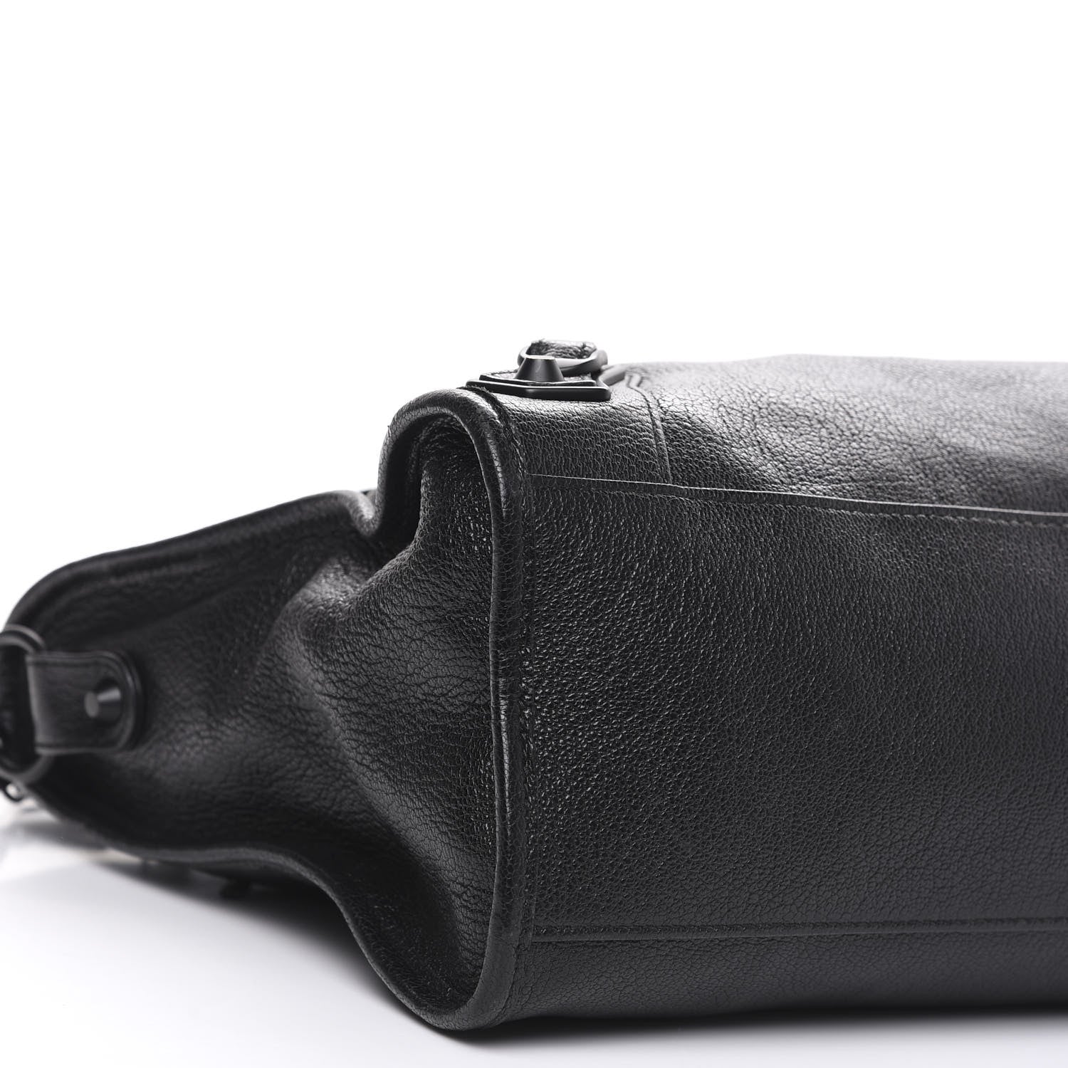 Balenciaga Shiny Grained Goatskin Black Metallic Edge City Black 9 of 9