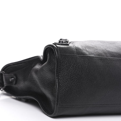 Balenciaga Shiny Grained Goatskin Black Metallic Edge City Black 9 of 9