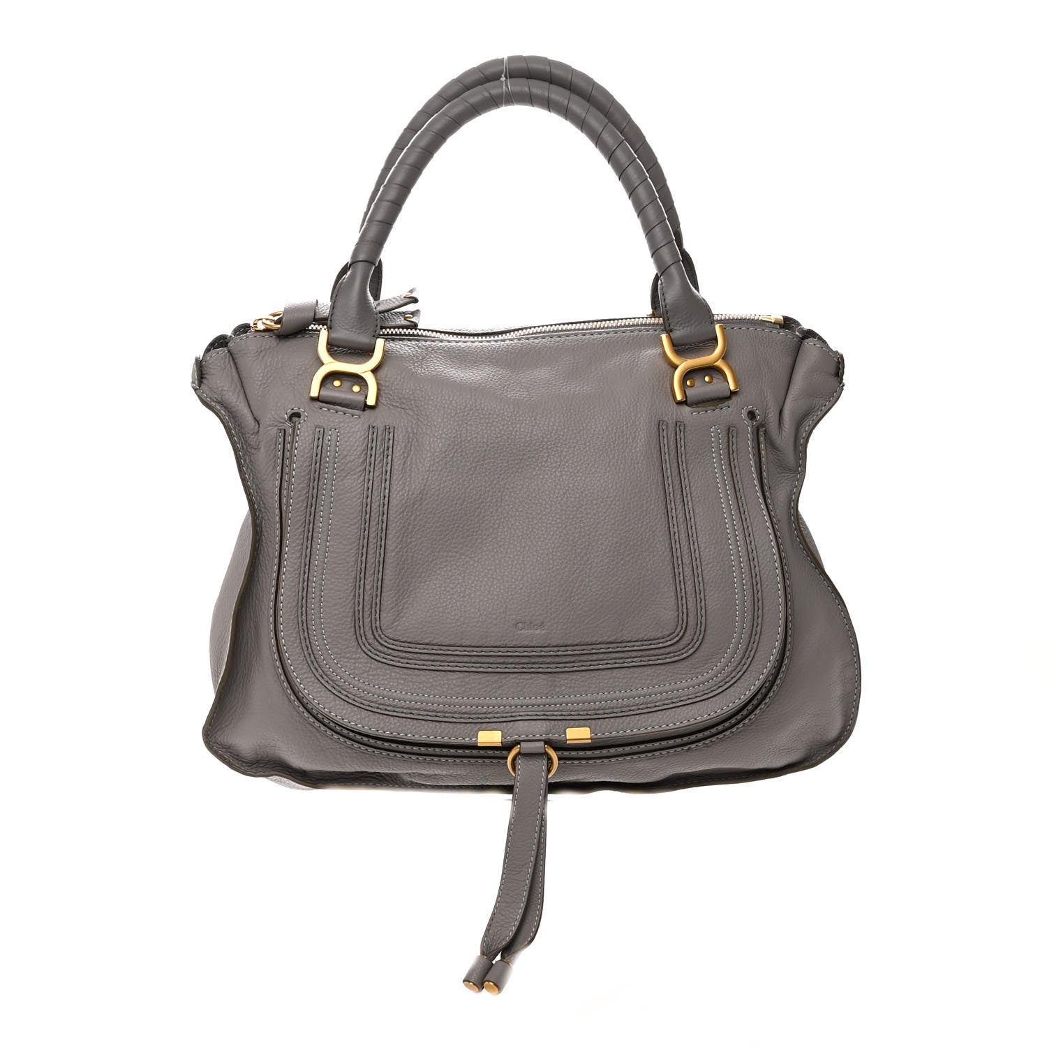 Chloe Calfskin Large Marcie Satchel Cashmere Grey 1 of 11