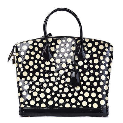 Louis Vuitton Vernis Kusama Infinity Dots Lockit MM Black 1 of 11