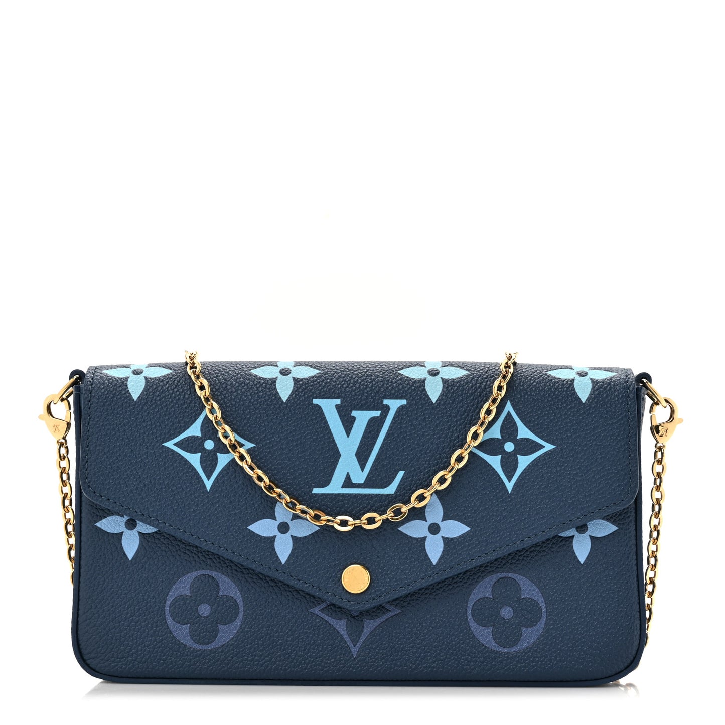 Empreinte Monogram Giant Felicie Pochette Chain Wallet Gradient Blue