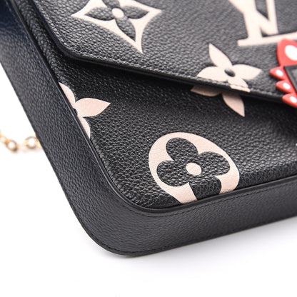 Louis Vuitton Empreinte Monogram Giant Crafty Pochette Felicie Black Creme 9 of 11