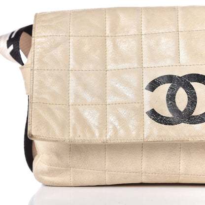 Chanel Lambskin Sport Flap Bag Beige Black 11 of 19