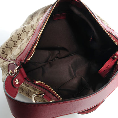 Gucci Monogram Medium Sukey Hobo Red 8 of 11