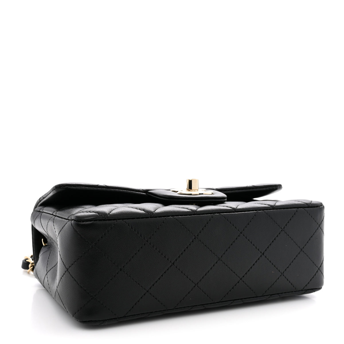 Chanel Lambskin Quilted Mini Rectangular Flap Black 4 of 11