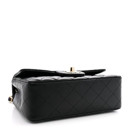 Chanel Lambskin Quilted Mini Rectangular Flap Black 4 of 11