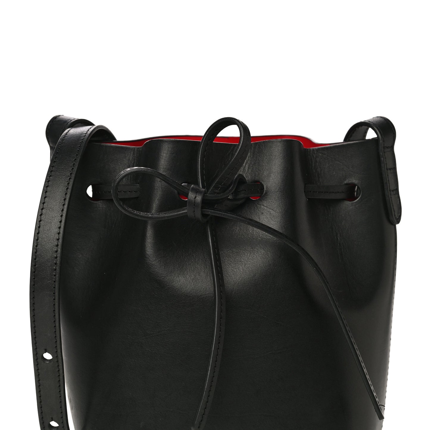 Calfskin Mini Mini Bucket Bag Black Flamma