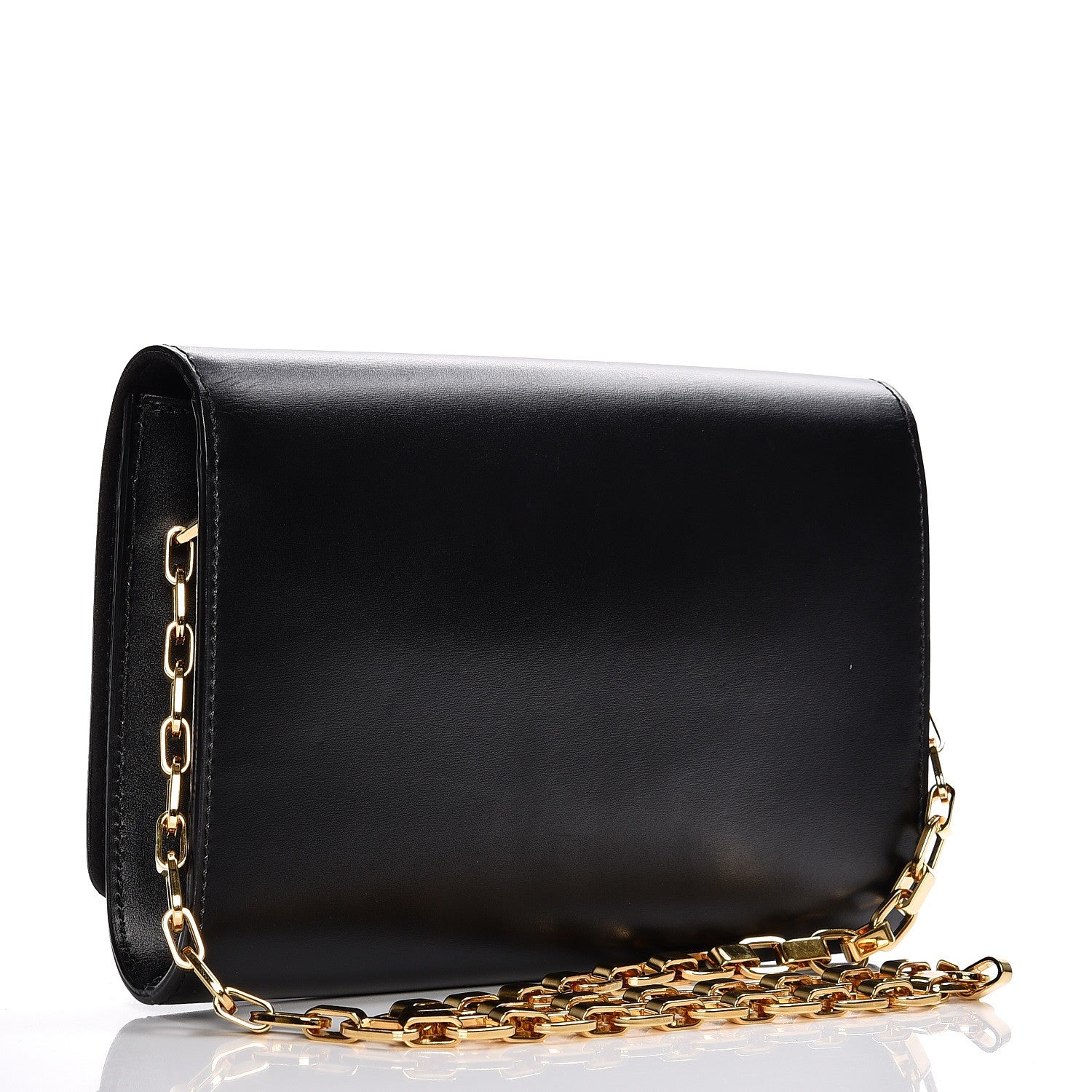 Louis Vuitton Calfskin Chain Louise GM Black 3 of 7