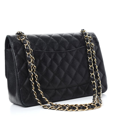 Chanel Caviar Quilted Jumbo Double Flap Black 3 of 21