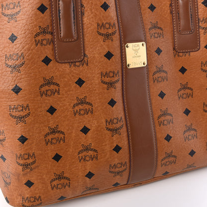 MCM Visetos Medium Liz Reversible Shopper Tote Cognac 27 of 27