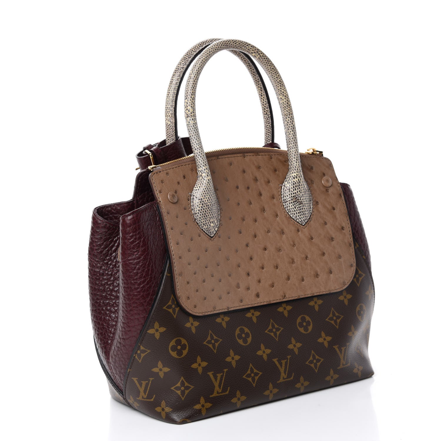 Louis Vuitton Monogram Ostrich Lizard Majestueux PM Bordeaux 3 of 10