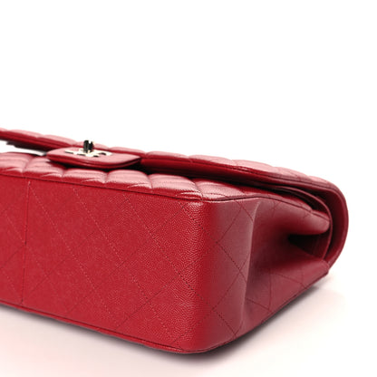 Chanel Caviar Quilted Jumbo Double Flap Dark Red 9 of 9