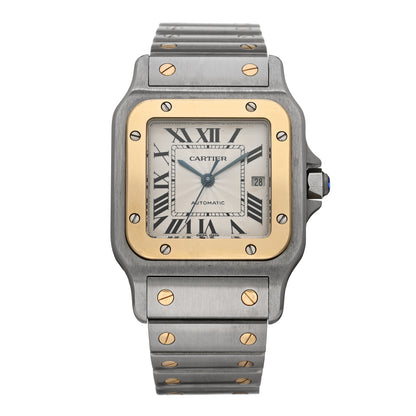 Cartier Stainless Steel 18K Yellow Gold 29mm Santos De Cartier Galbee Automatic Watch 1 of 4