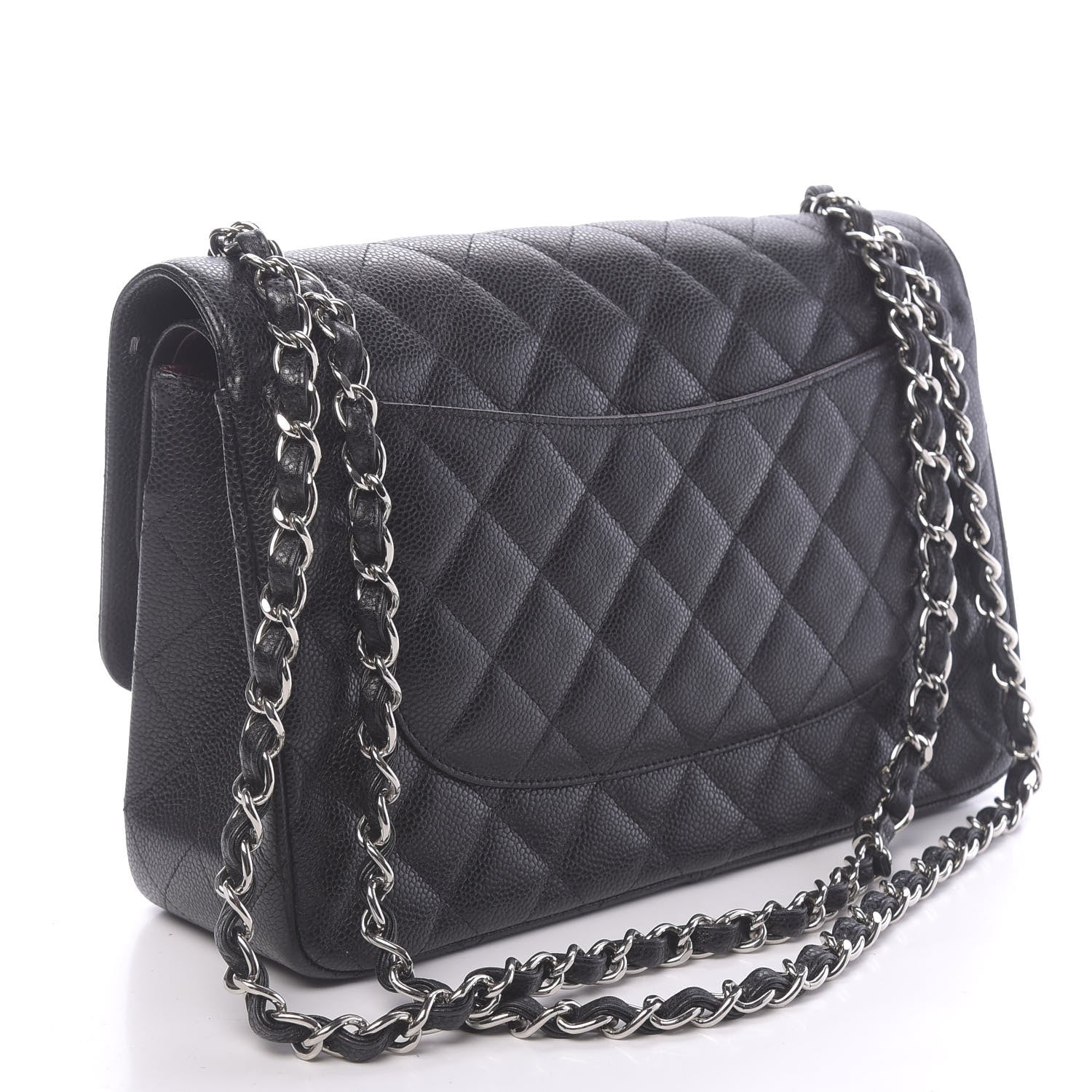 Chanel Caviar Quilted Jumbo Double Flap Black 3 of 10
