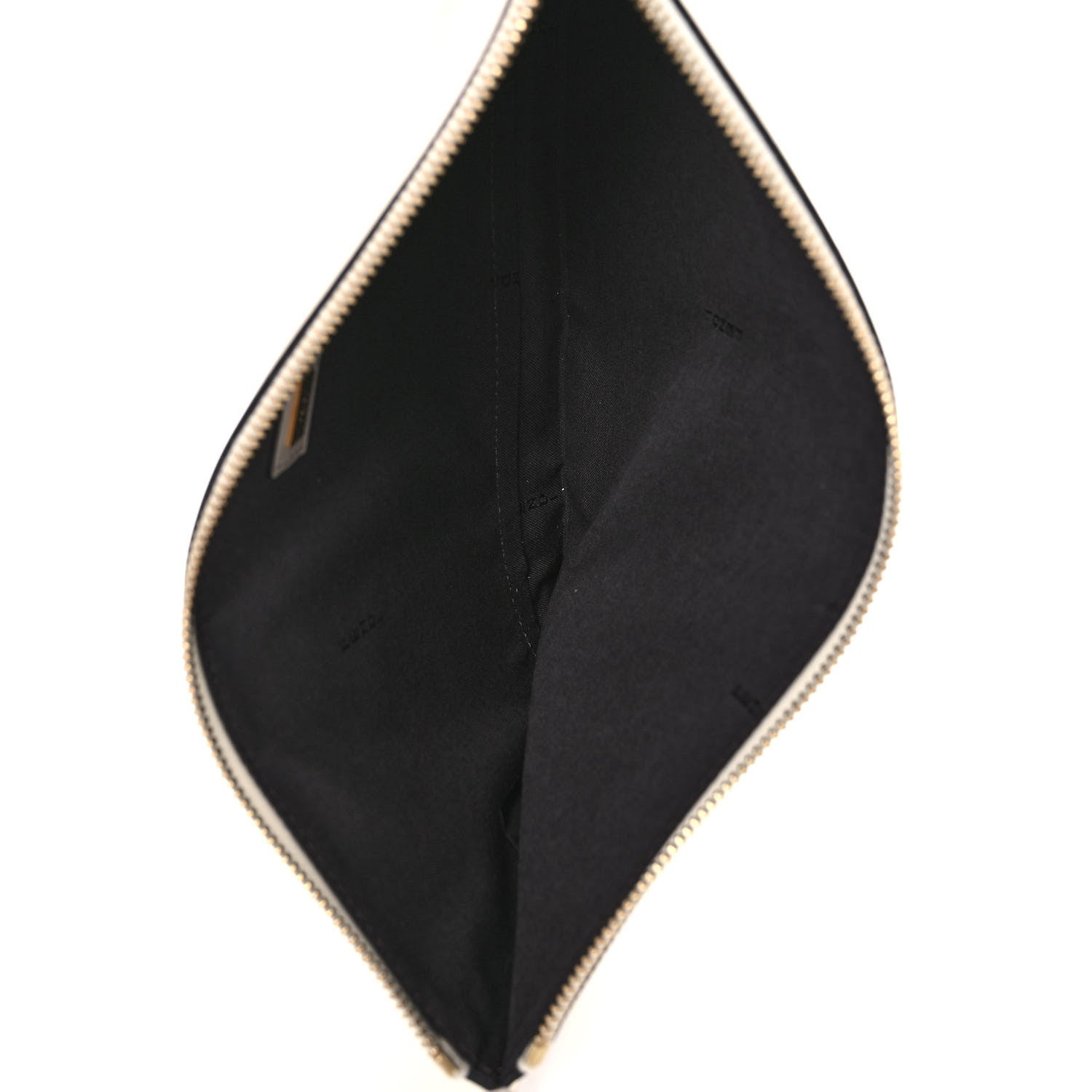 Fendi Vitello King Logo Embossed Medium Flat Pouch Camelia 5 of 8
