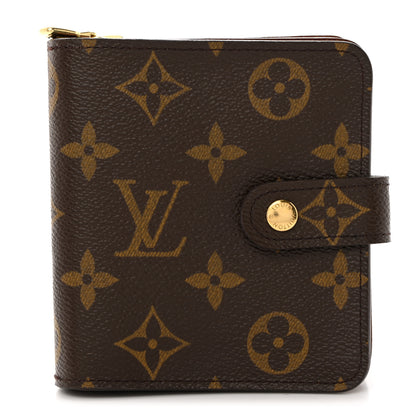Louis Vuitton Monogram Compact Zippe Zipped Wallet 1 of 7