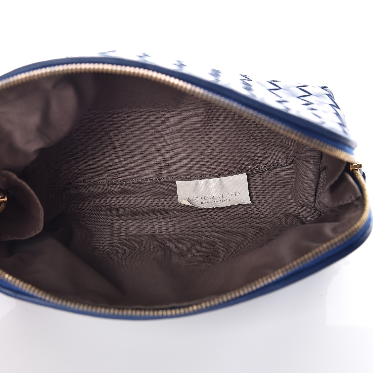 Bottega Veneta Nappa Intrecciato Cosmetic Case Cobalt 5 of 16