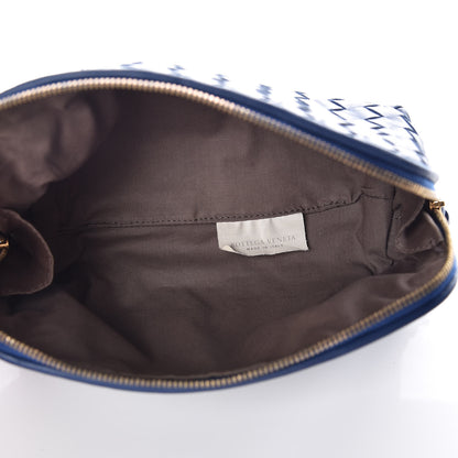 Bottega Veneta Nappa Intrecciato Cosmetic Case Cobalt 5 of 16
