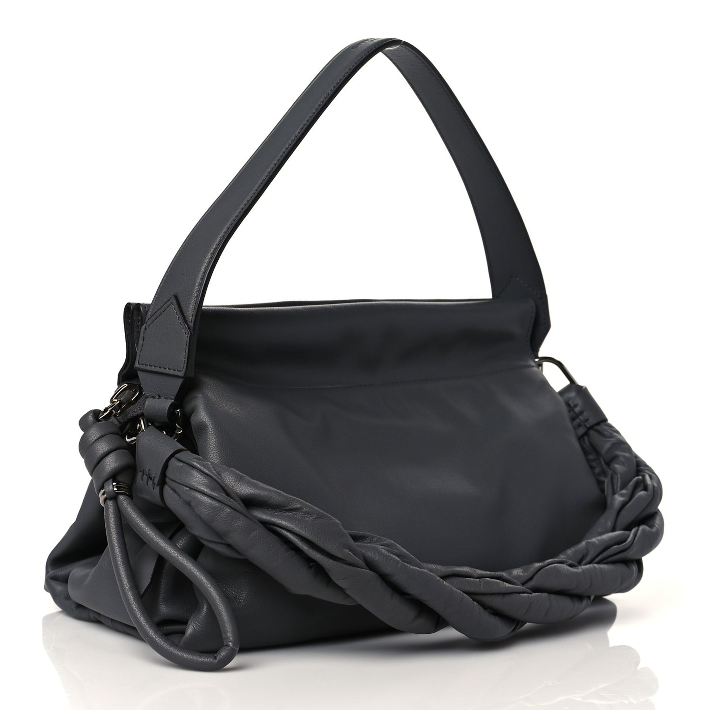 Calfskin Medium ID93 Satchel Storm Grey