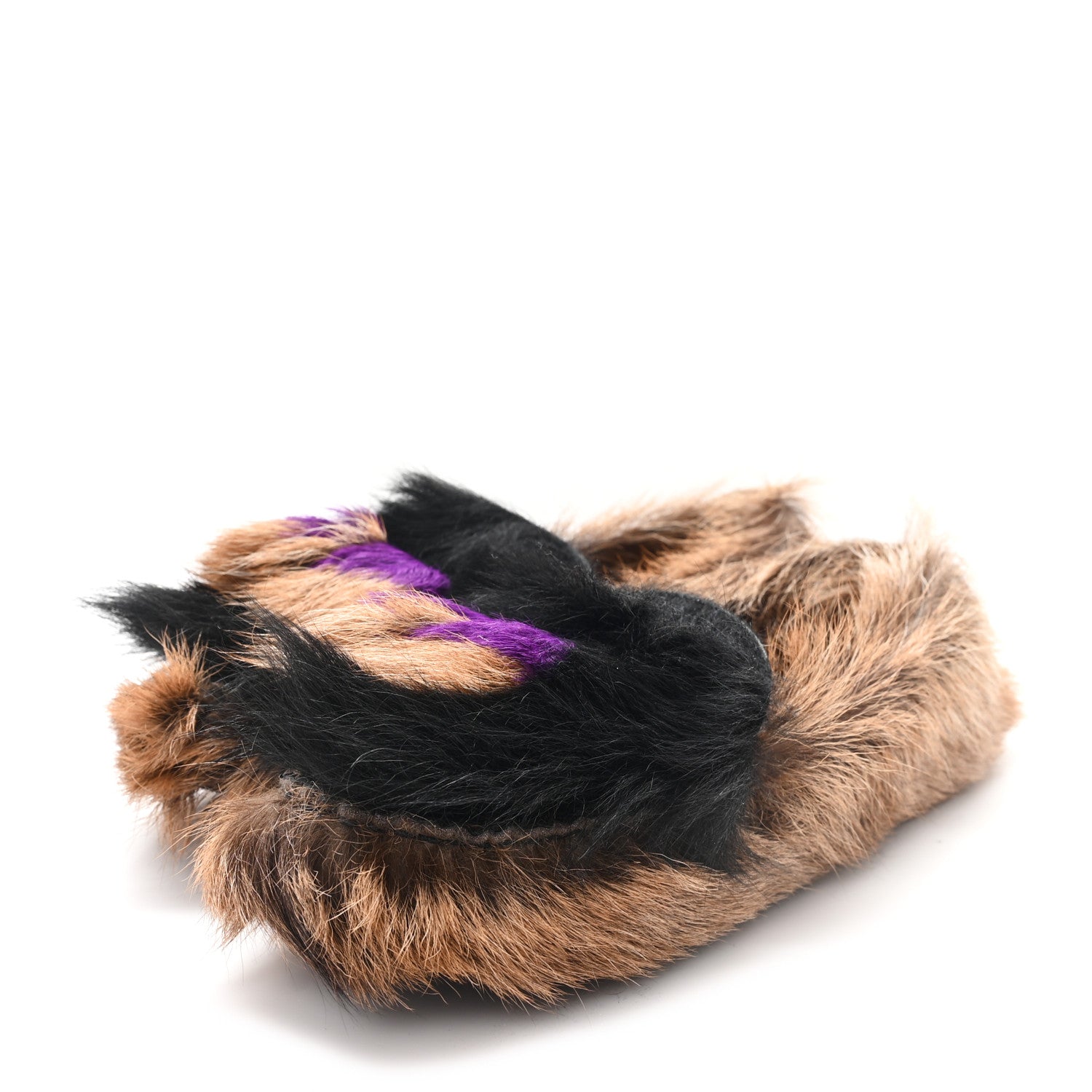 Prada Goat Hair Runway Slippers 35.5 Black Naturale Petunia 4 of 10