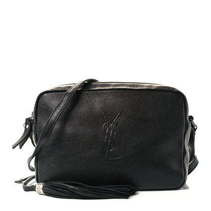 Saint Laurent Calfskin Monogram Embossed Small Lou Camera Bag Black 1 of 10