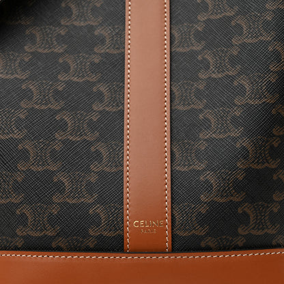 Celine Triomphe Canvas Calfskin Small Bucket Bag Tan 8 of 10