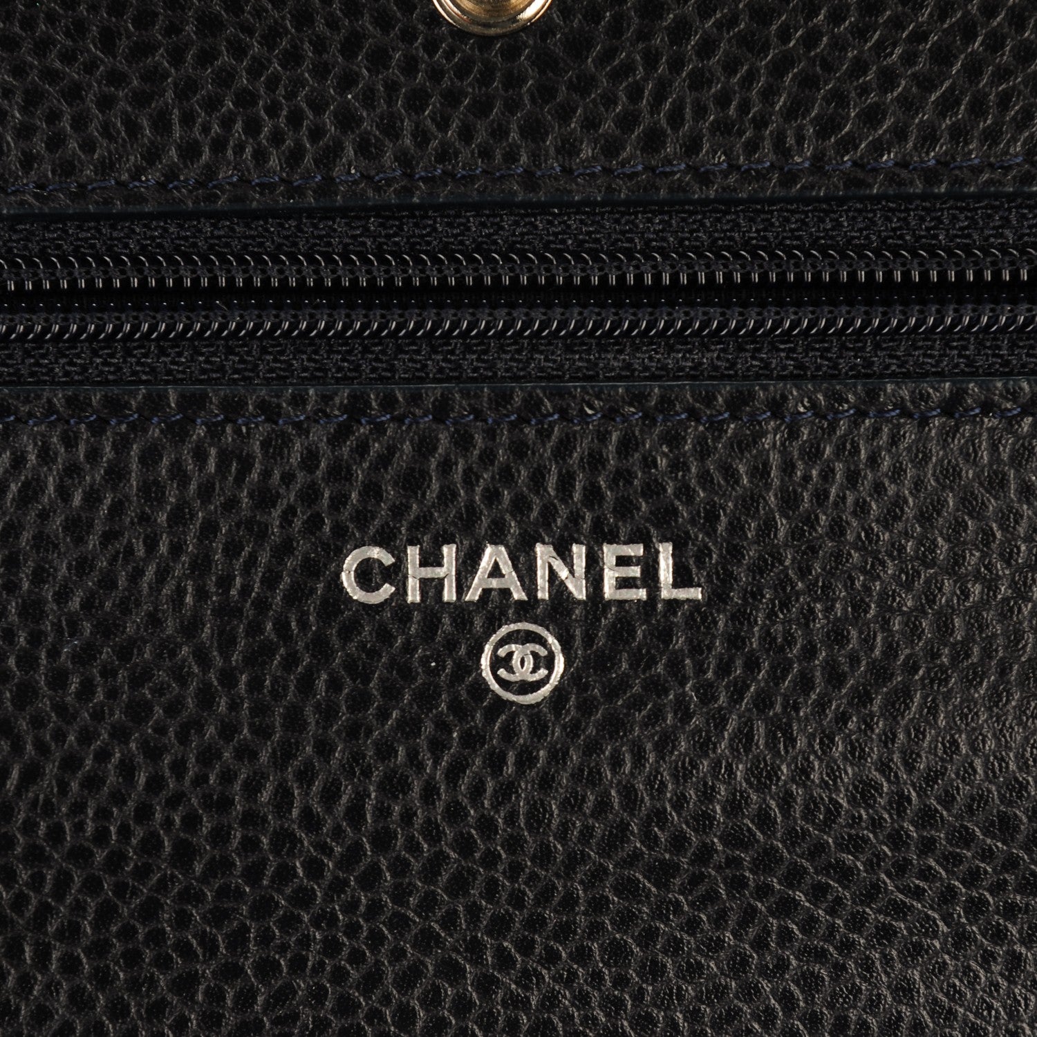 Chanel Caviar Quilted Wallet On Chain WOC Navy 6 of 8