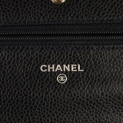 Chanel Caviar Quilted Wallet On Chain WOC Navy 6 of 8