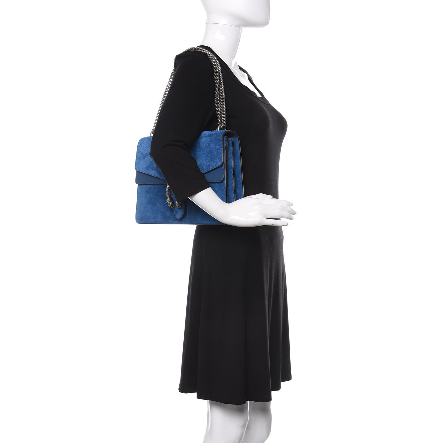 Suede Medium Dionysus Shoulder Bag Blue