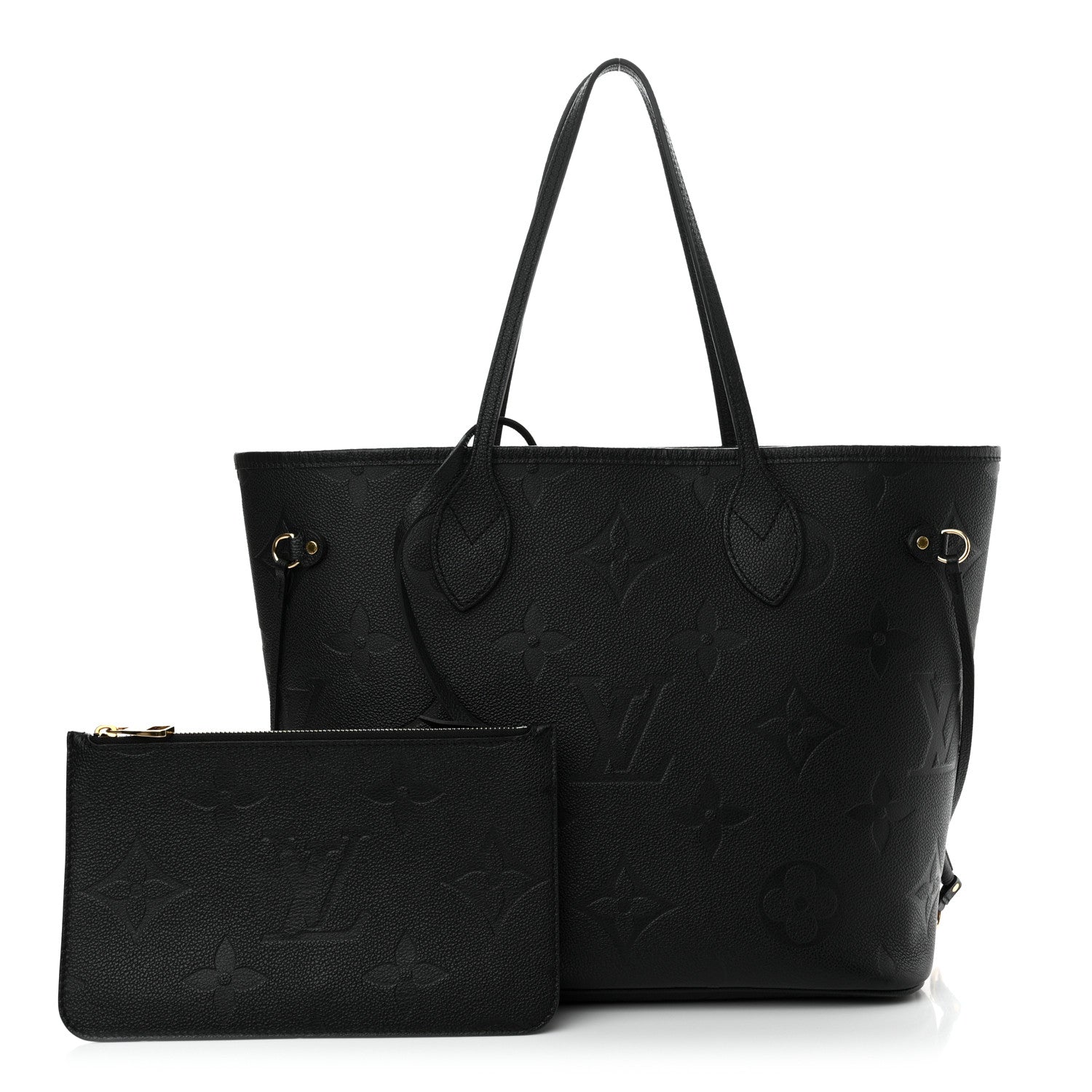 Louis Vuitton Empreinte Monogram Giant Neverfull MM Black 2 of 9