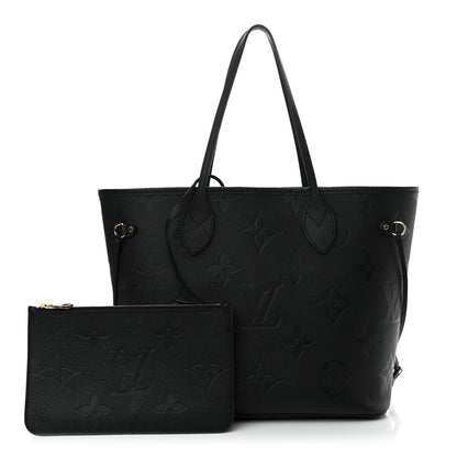 Louis Vuitton Empreinte Monogram Giant Neverfull MM Black 2 of 9