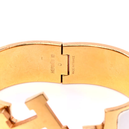Hermes Enamel Wide Clic Clac H Bracelet GM White 5 of 5