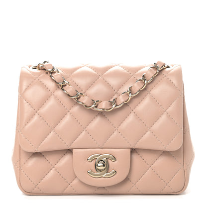 Chanel Lambskin Quilted Mini Square Flap Beige 1 of 9