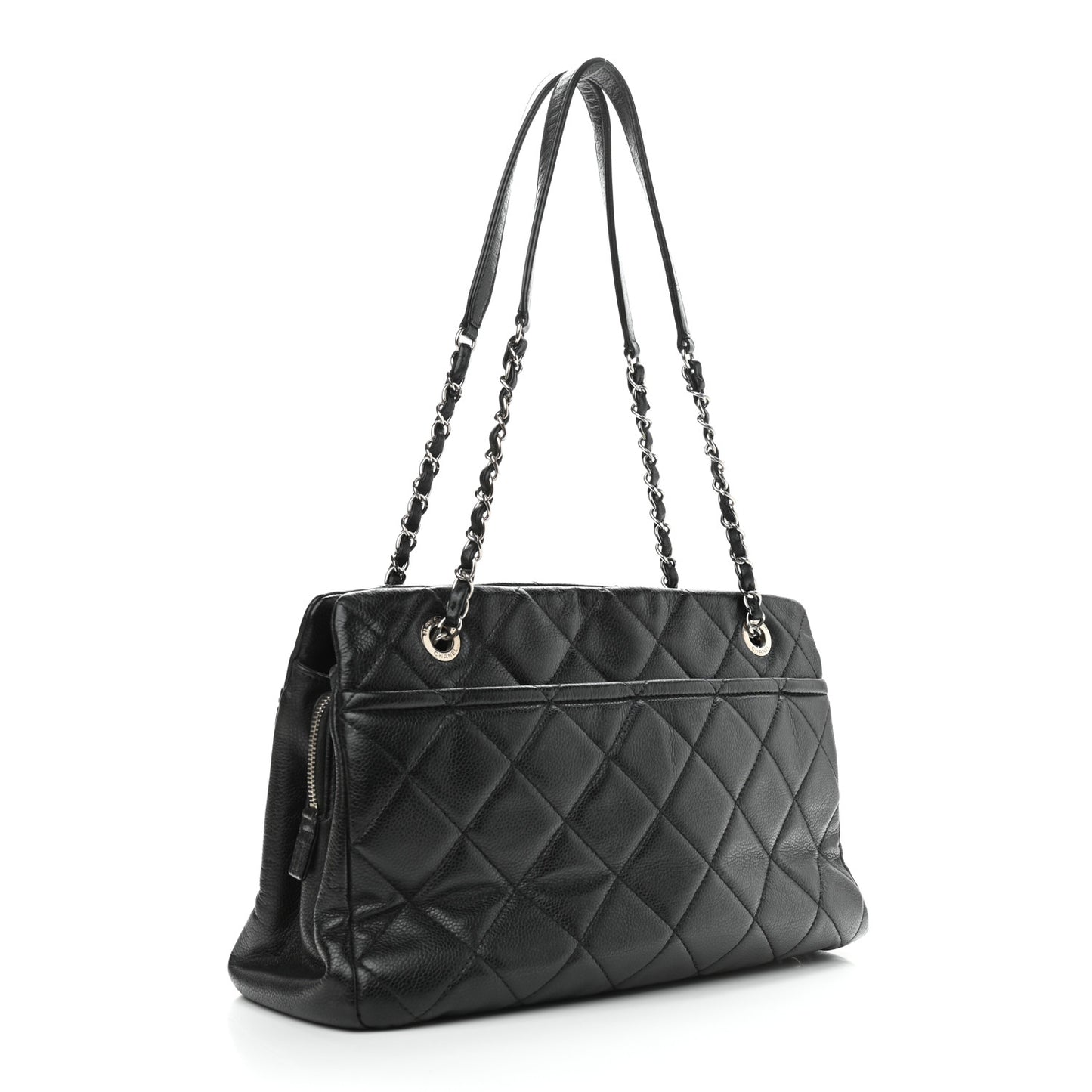 Caviar Quilted Timeless CC Soft Tote Black
