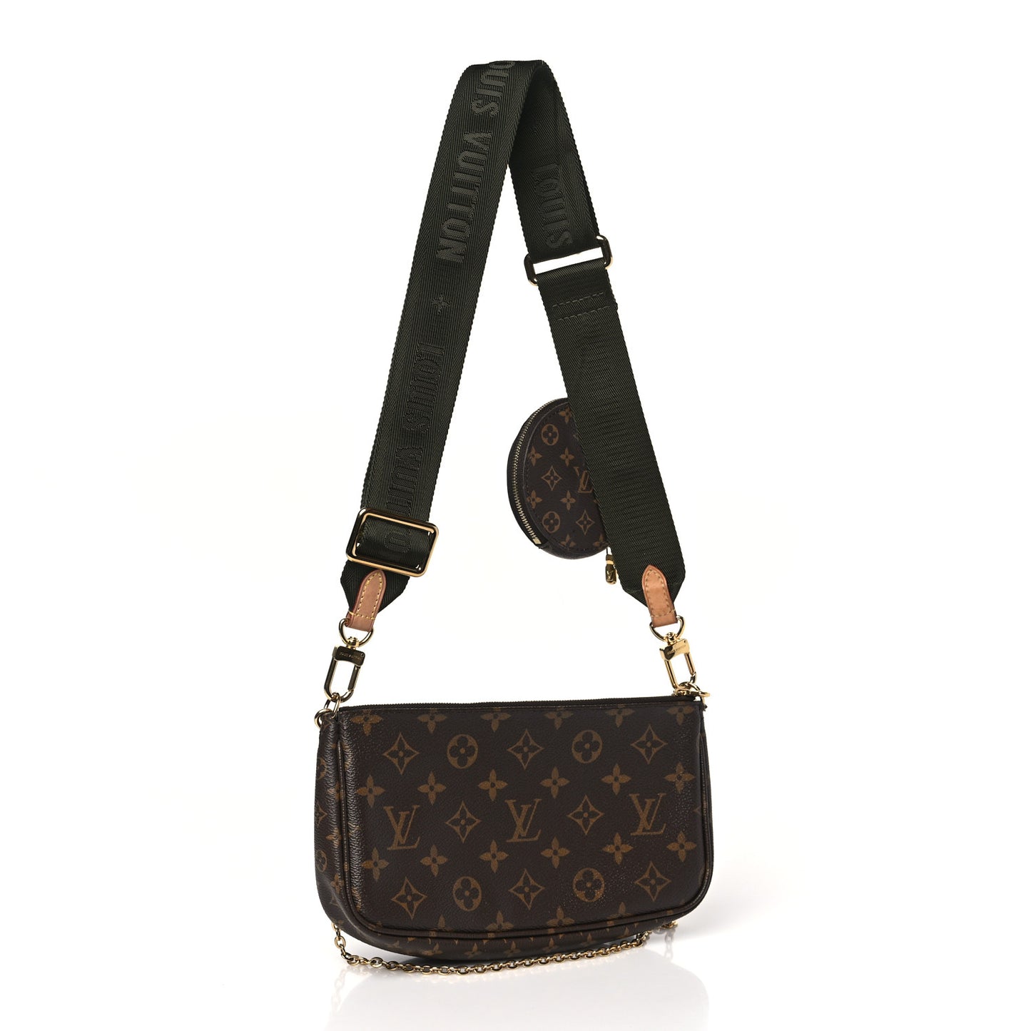 LOUIS VUITTON Monogram Multi Pochette Accessories Kaki