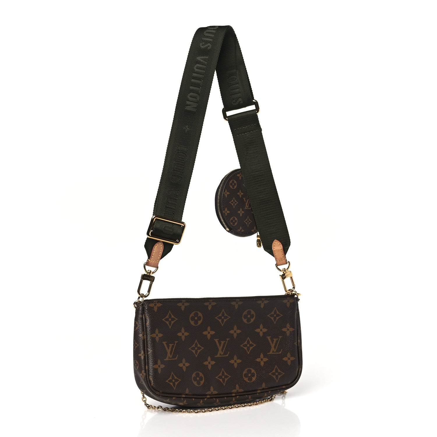 Louis Vuitton LOUIS VUITTON Monogram Multi Pochette Accessories Kaki 3 of 9