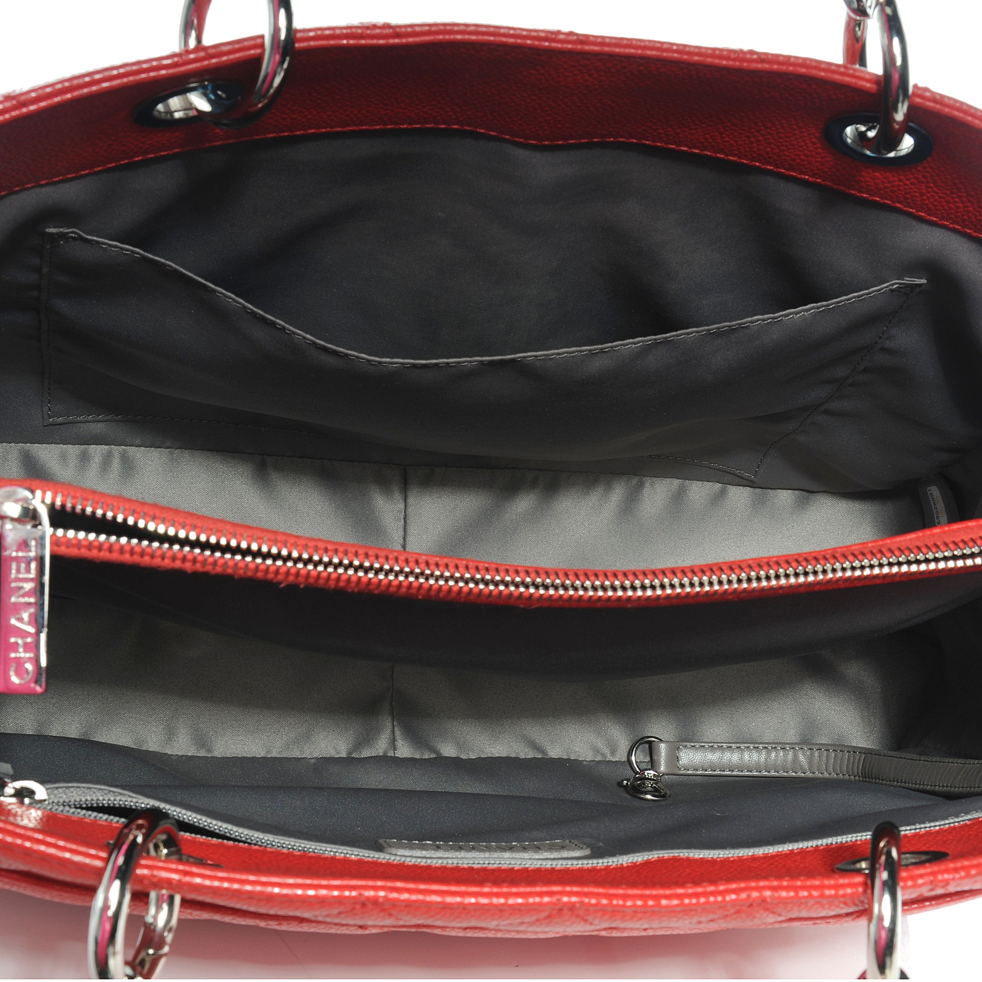 Chanel Caviar Grand Shopping Tote GST Red 6 of 8