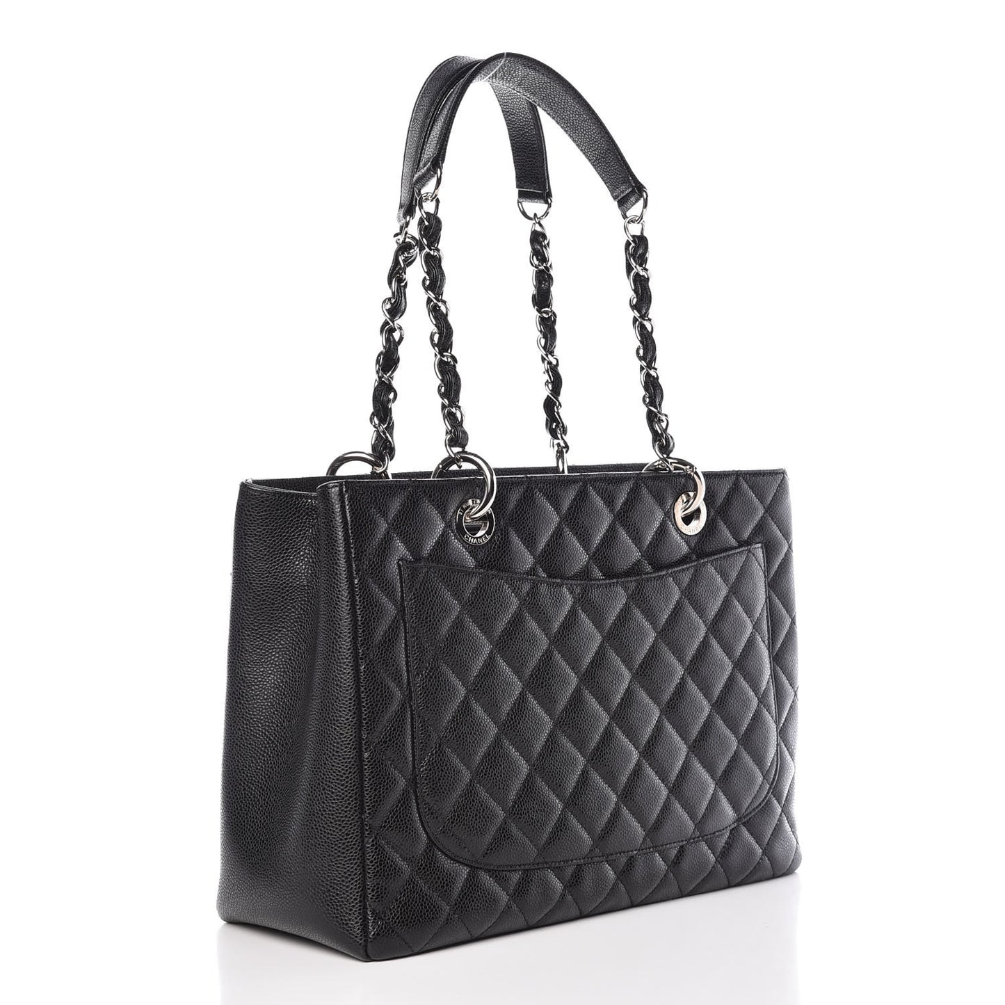 Caviar Quilted Grand Shopping Tote GST Black