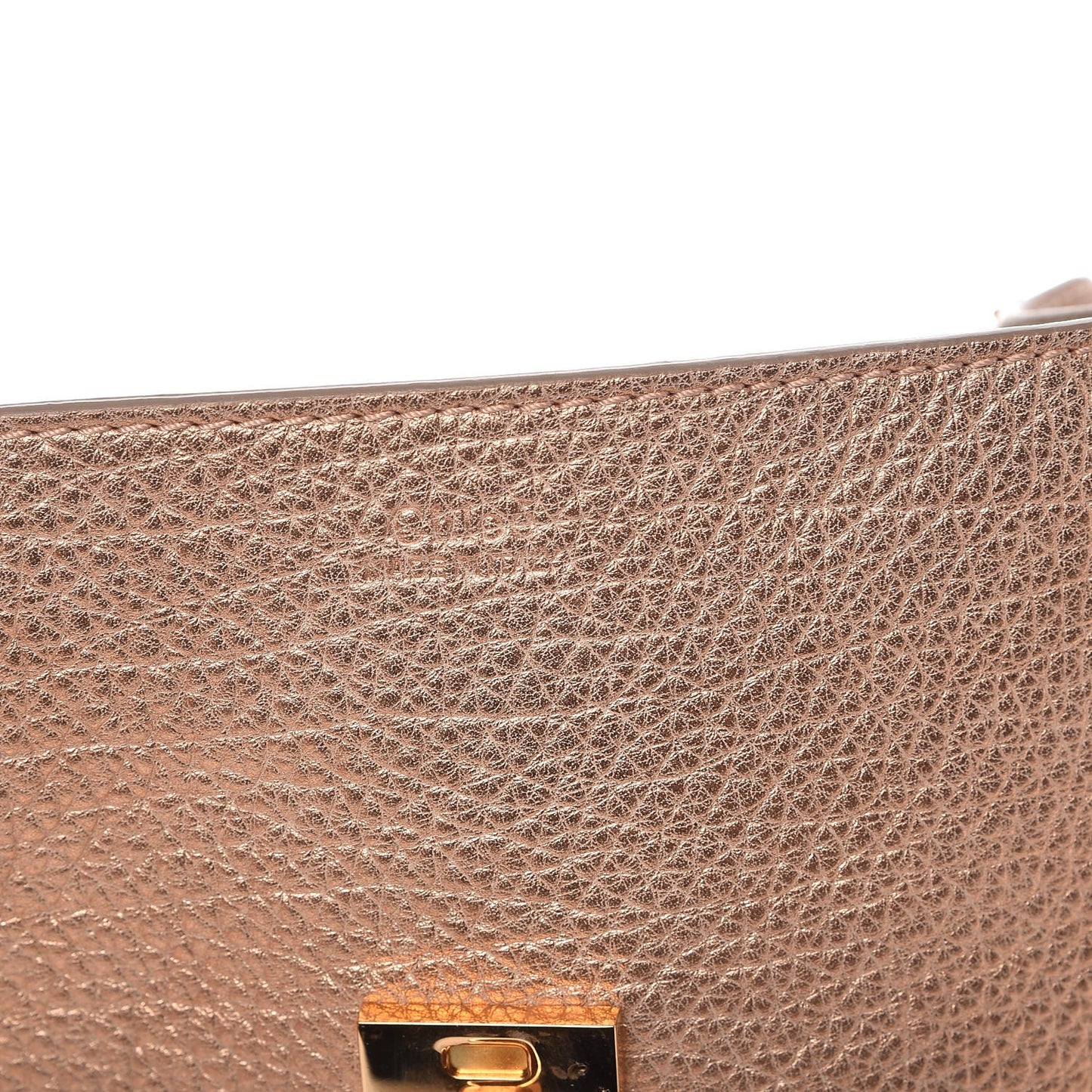 Metallic Goatskin Medium Drew Shoulder Bag Rose Gold