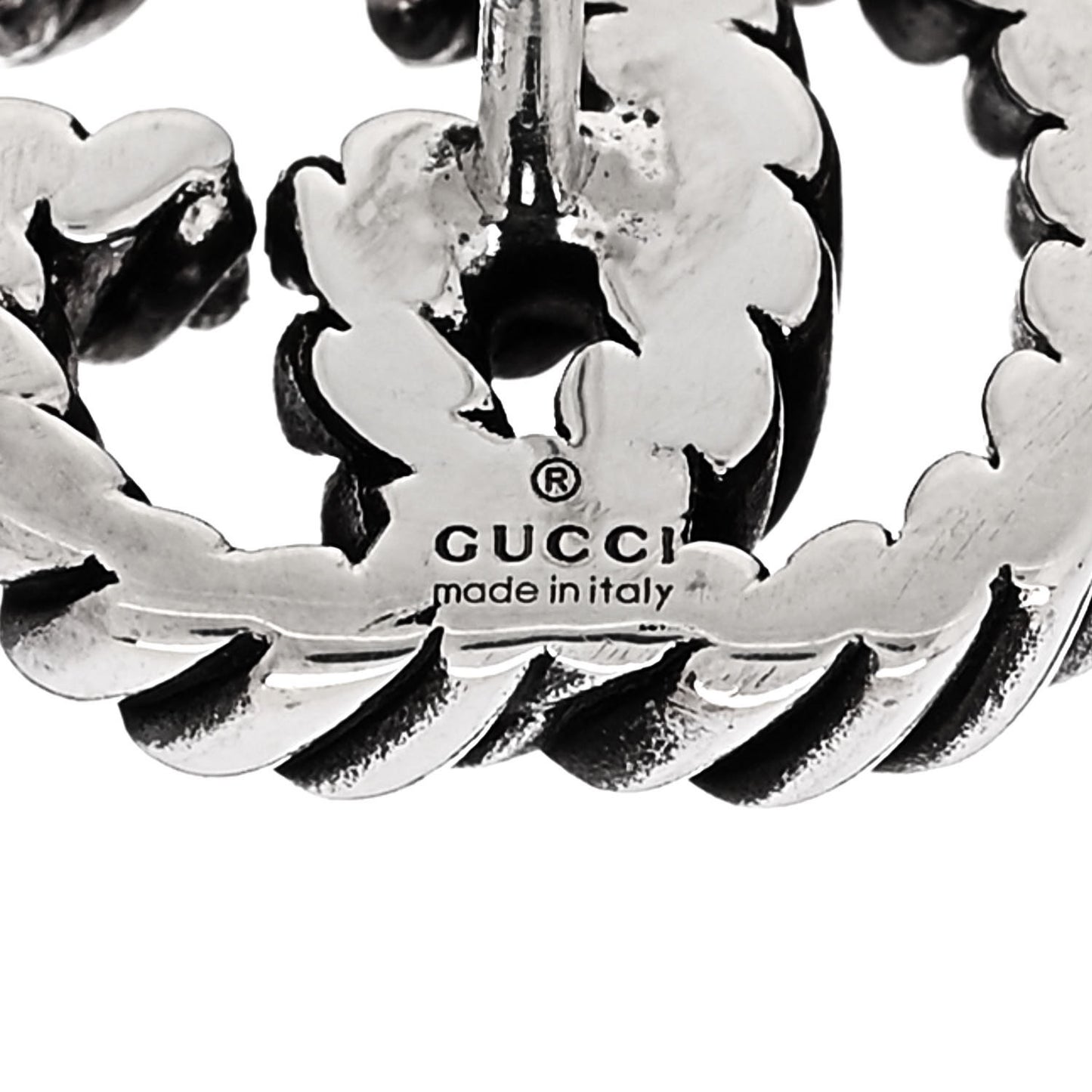 Sterling Silver Torchon Double G Earrings