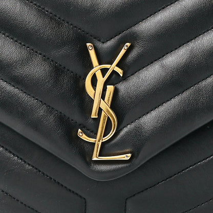 Saint Laurent Calfskin Y Quilted Monogram Medium Loulou Chain Satchel Black 9 of 12