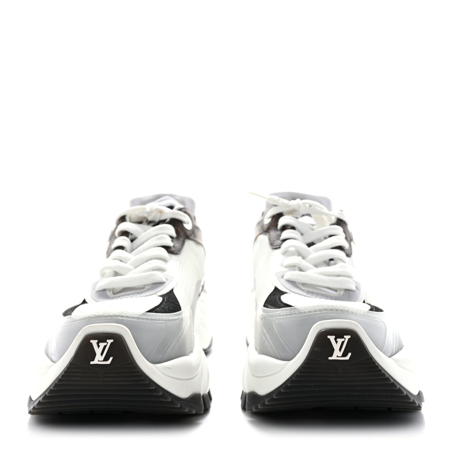 Monogram Calfskin Run 55 Sneakers 38.5 White