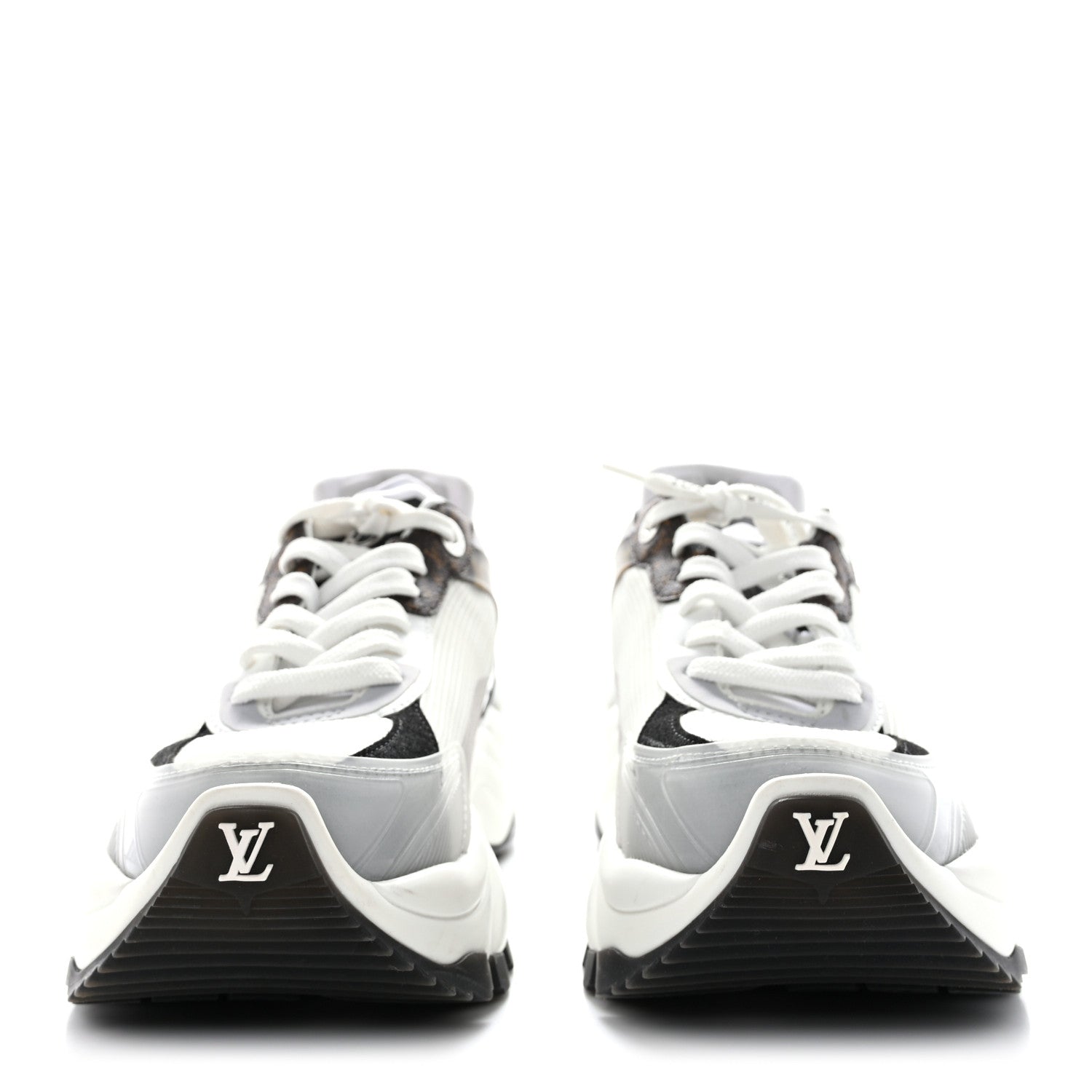 Louis Vuitton Monogram Calfskin Run 55 Sneakers 38.5 White 2 of 9