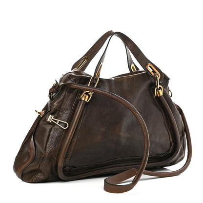 Chloe Calfskin Large Paraty Chocolate 3 of 13