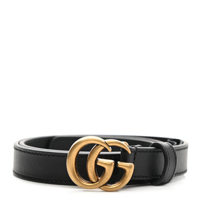 Gucci Calfskin Double G 20mm Belt 70 28 Black 1 of 5