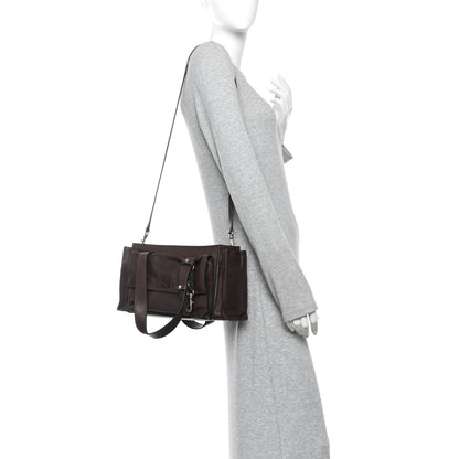 Miu Miu Nappa Utilitaire Shopping Tote Dark Brown 2 of 9