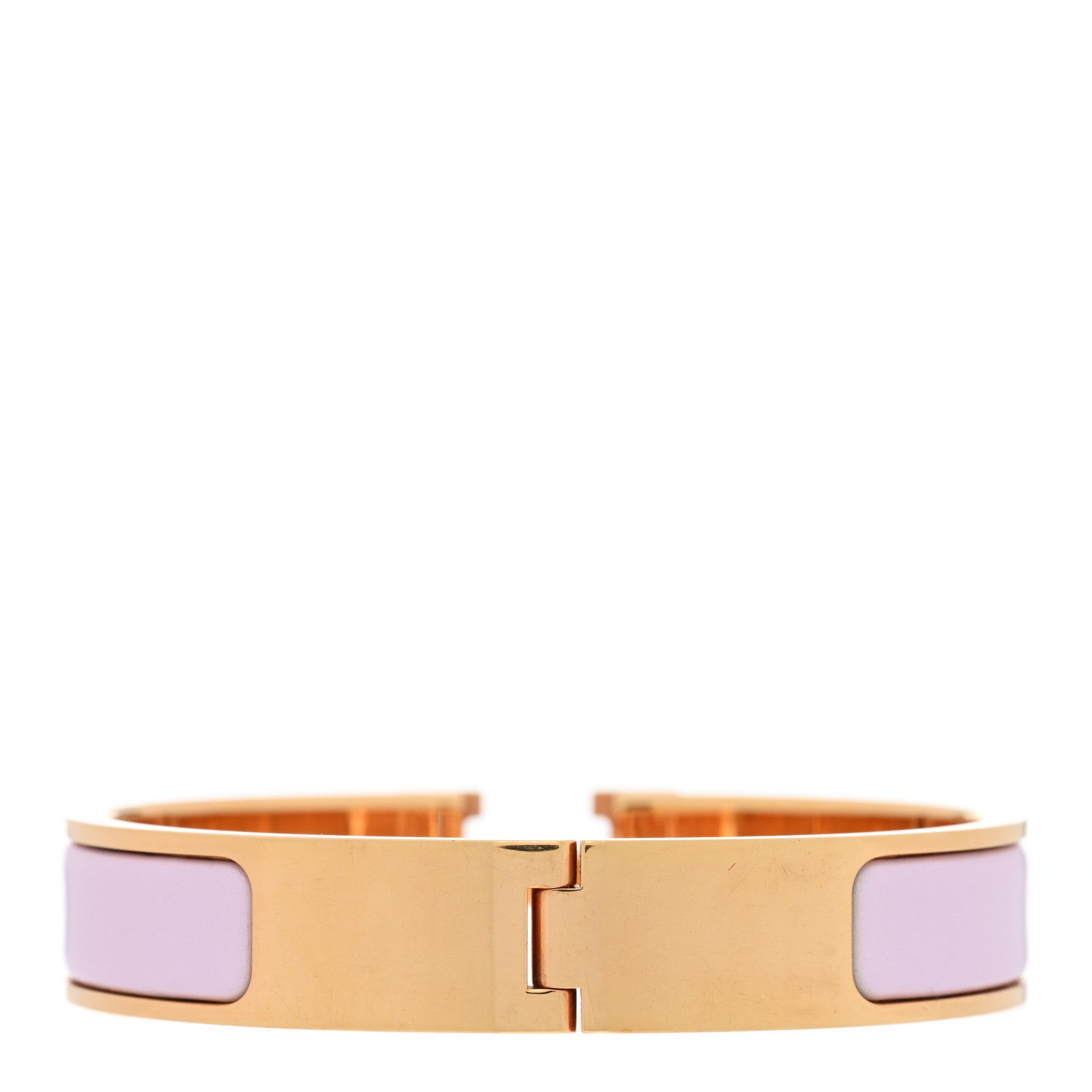 Hermes Enamel Narrow Clic Clac H Bracelet PM Rose Dragee 2 of 3