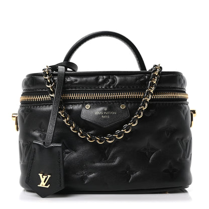 Louis Vuitton Lambskin Monogram Coussin Vanity PM Black 1 of 10